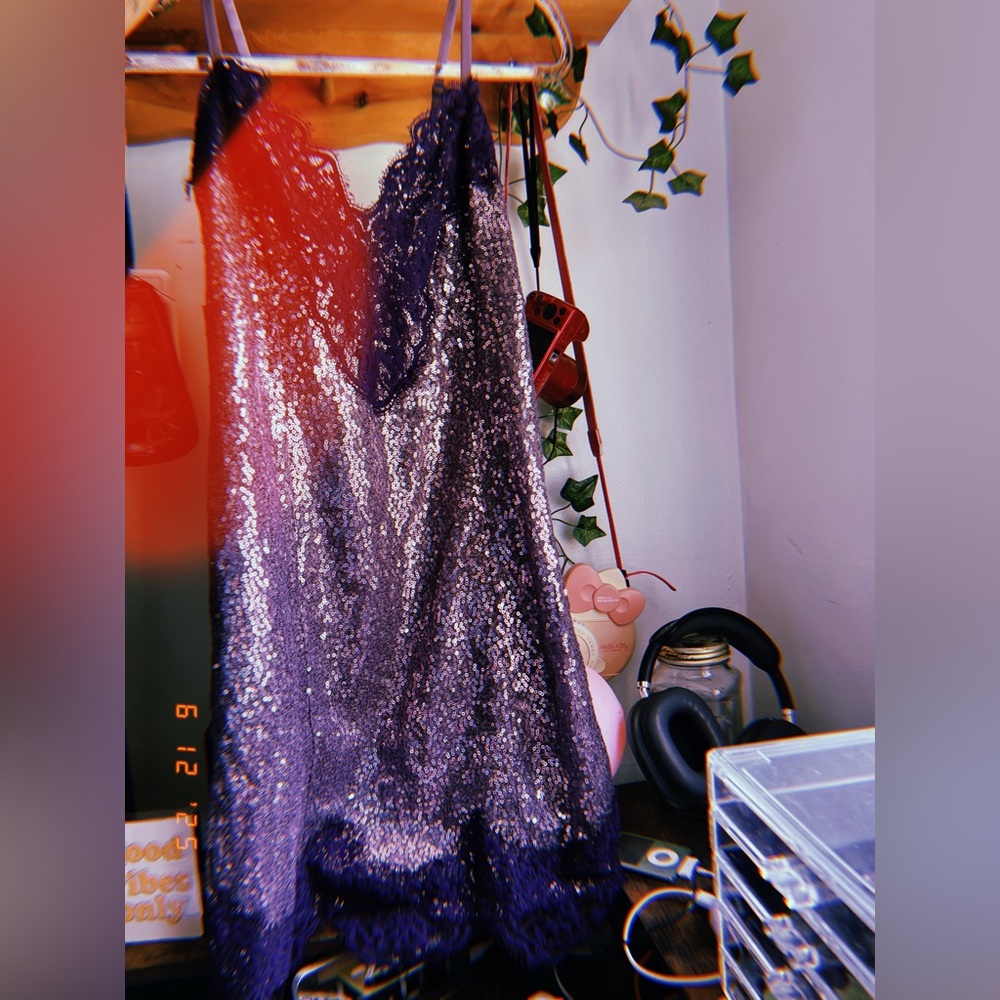 Wild Fable Purple Sequin Mini Dress